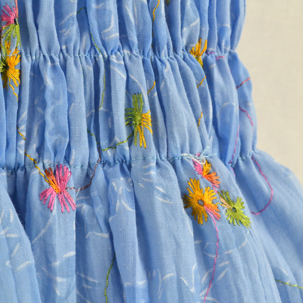 Vestido de tirantes con olanes floreado •  PATY 1 •  tallas ch-m-gr • VENI0214B