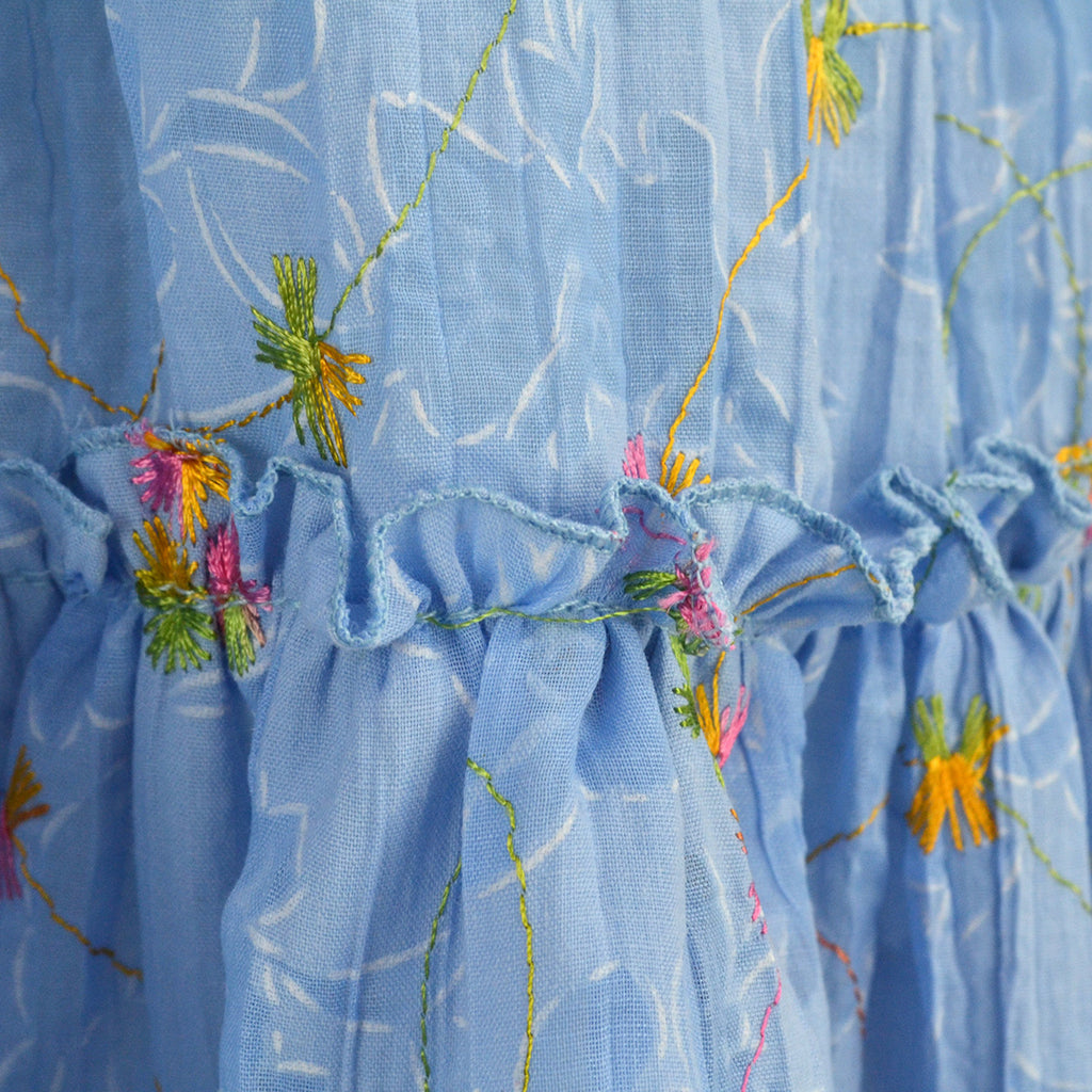 Vestido de tirantes con olanes floreado •  PATY 1 •  tallas ch-m-gr • VENI0214B