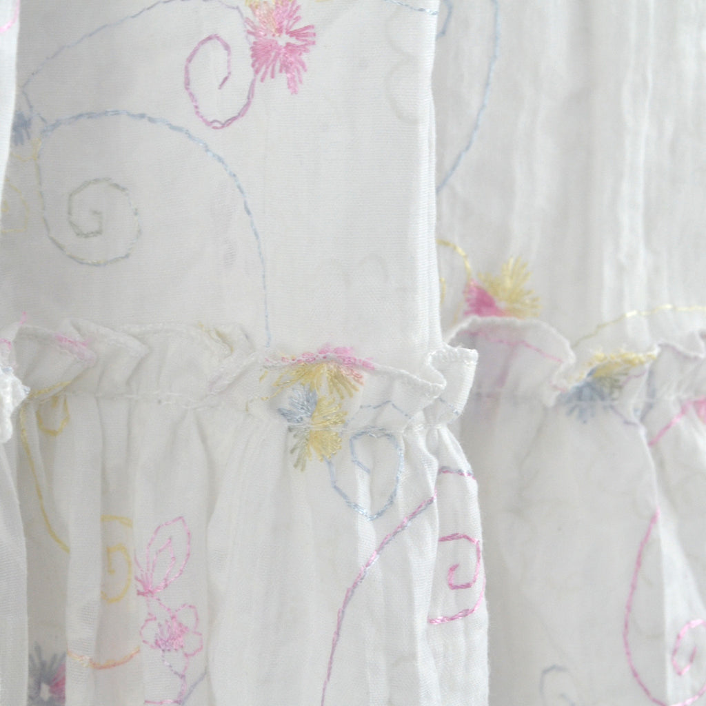 Vestido de tirantes con olanes floreado •  PATY 1 •  tallas ch-m-gr • VENI0214B