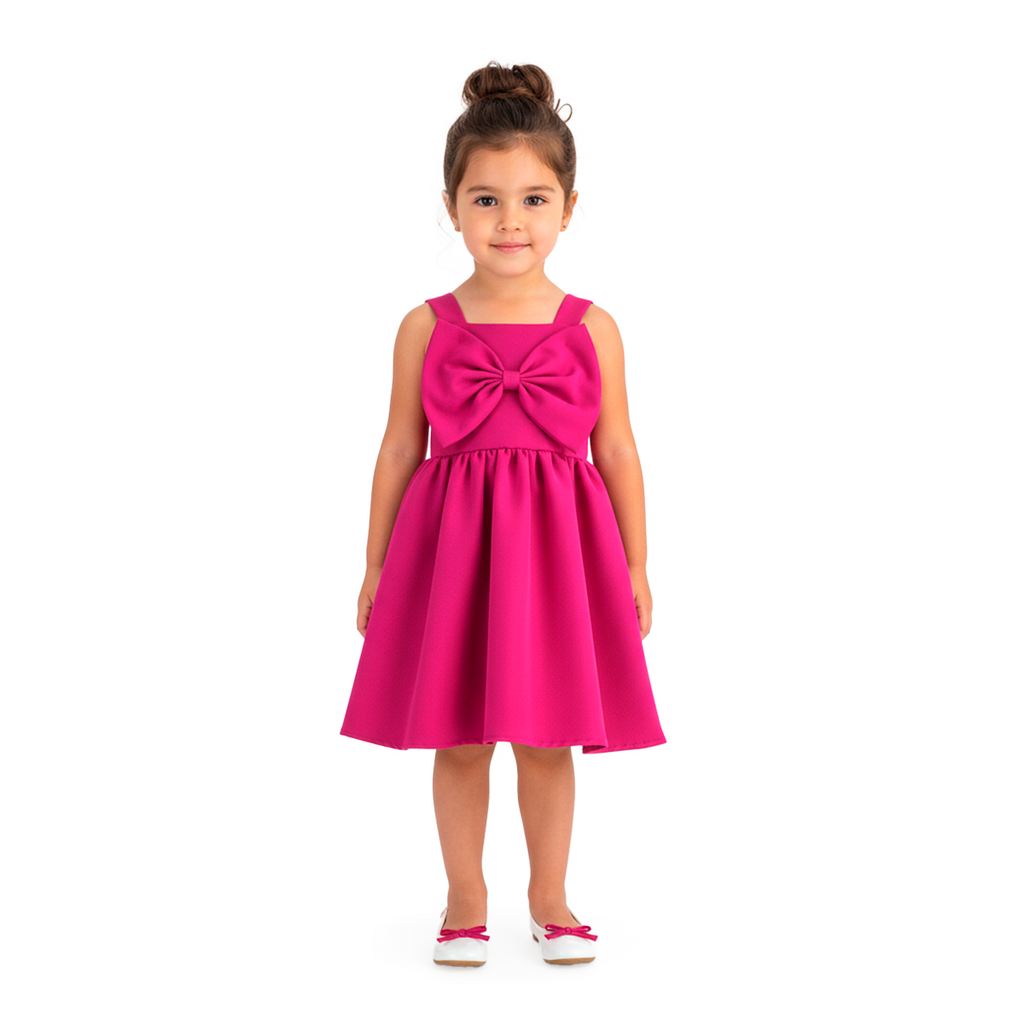 Vestido circular con moño •  tallas 1-2-3 • BARBIE 15  • VEBB0096
