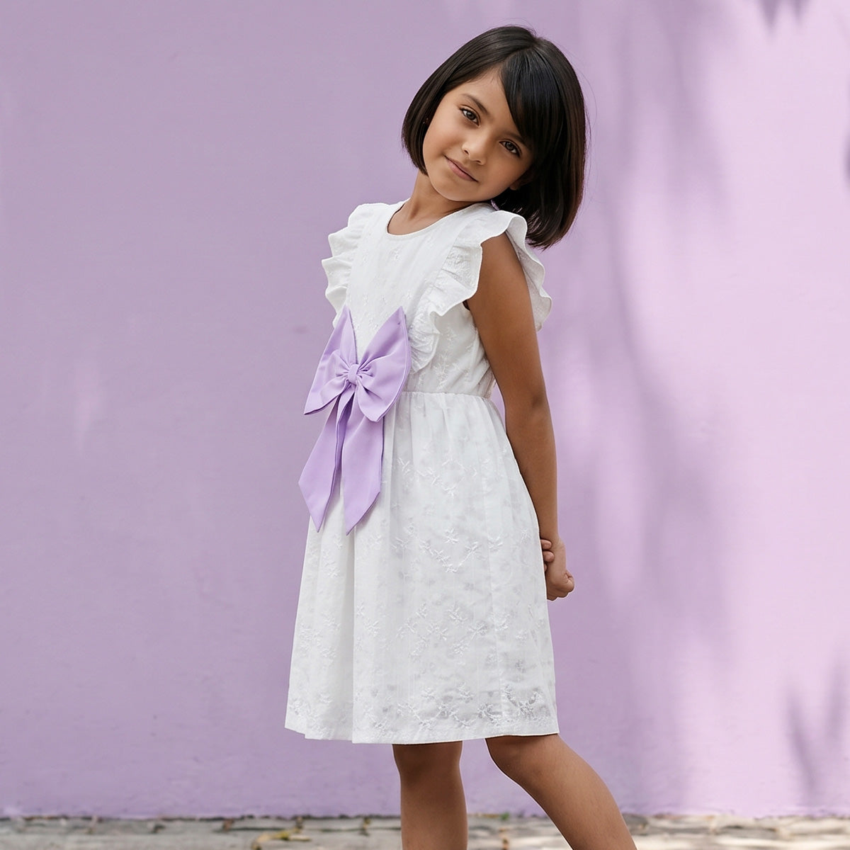 Vestido con moño • 4 a 12 años • Paty 4 B