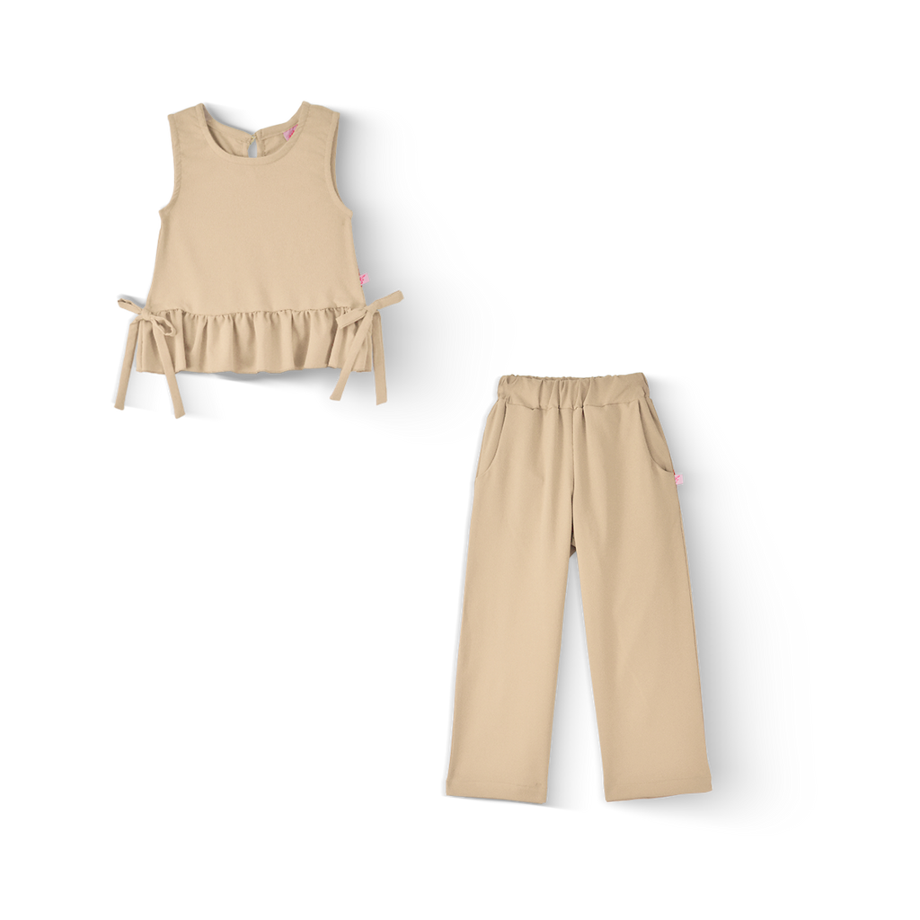 Conjunto de blusa con moños y pantalón Nila FLORY CONI0033 [tallas ch-m-g]