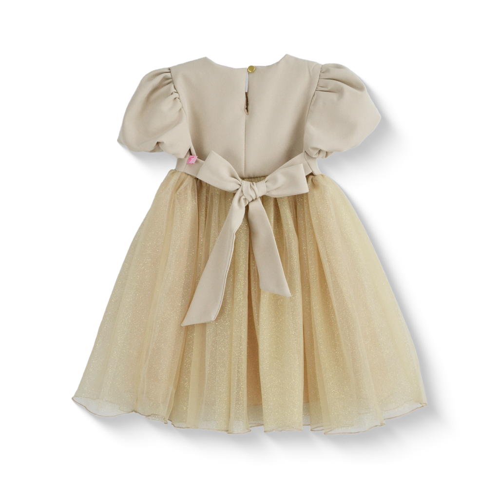 Vestido manga abullonada con flor de satín • 1 a 3 años • Barbie 9