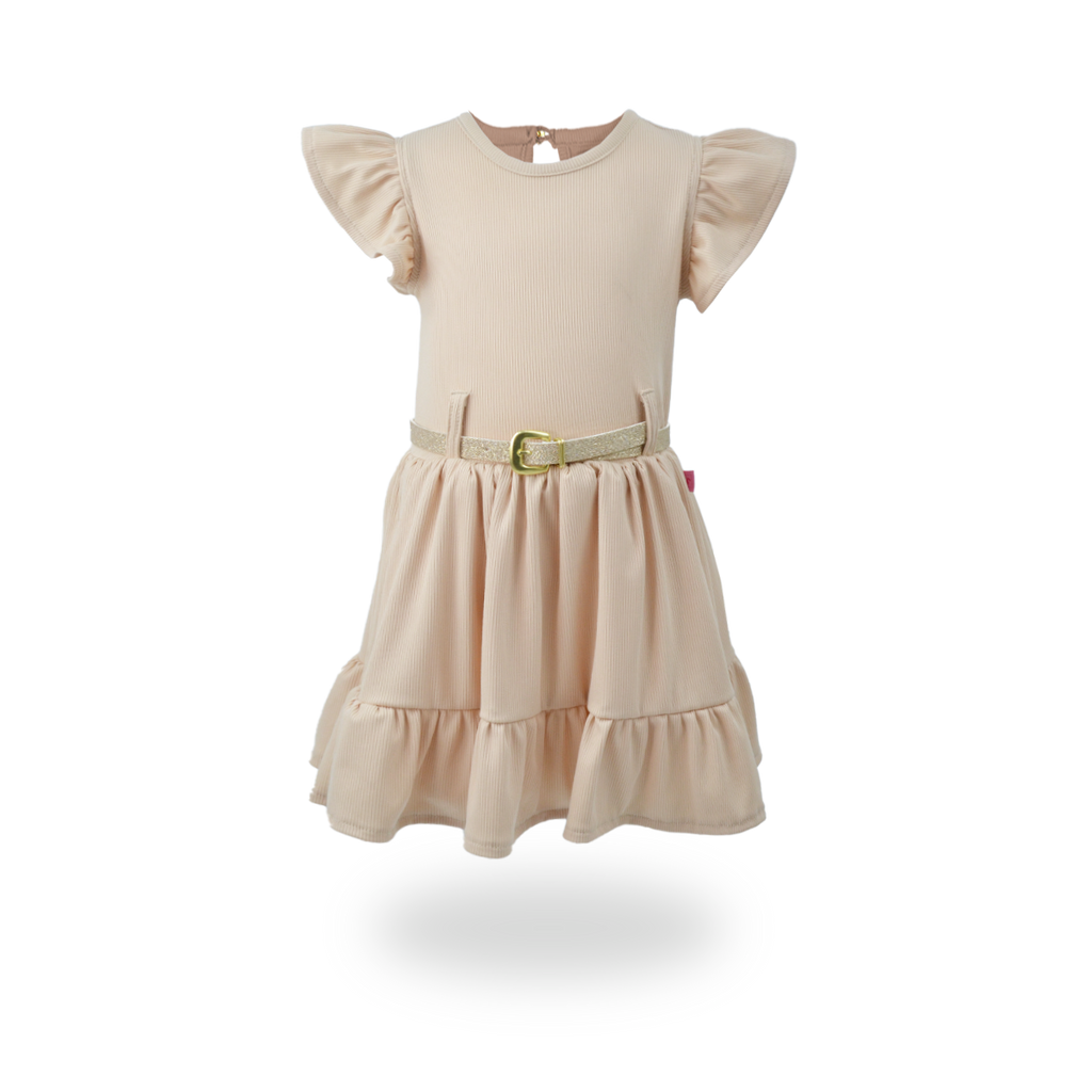Vestido rib con cinturón • NATALI 5 • tallas 1-2-3 • VEBB0058