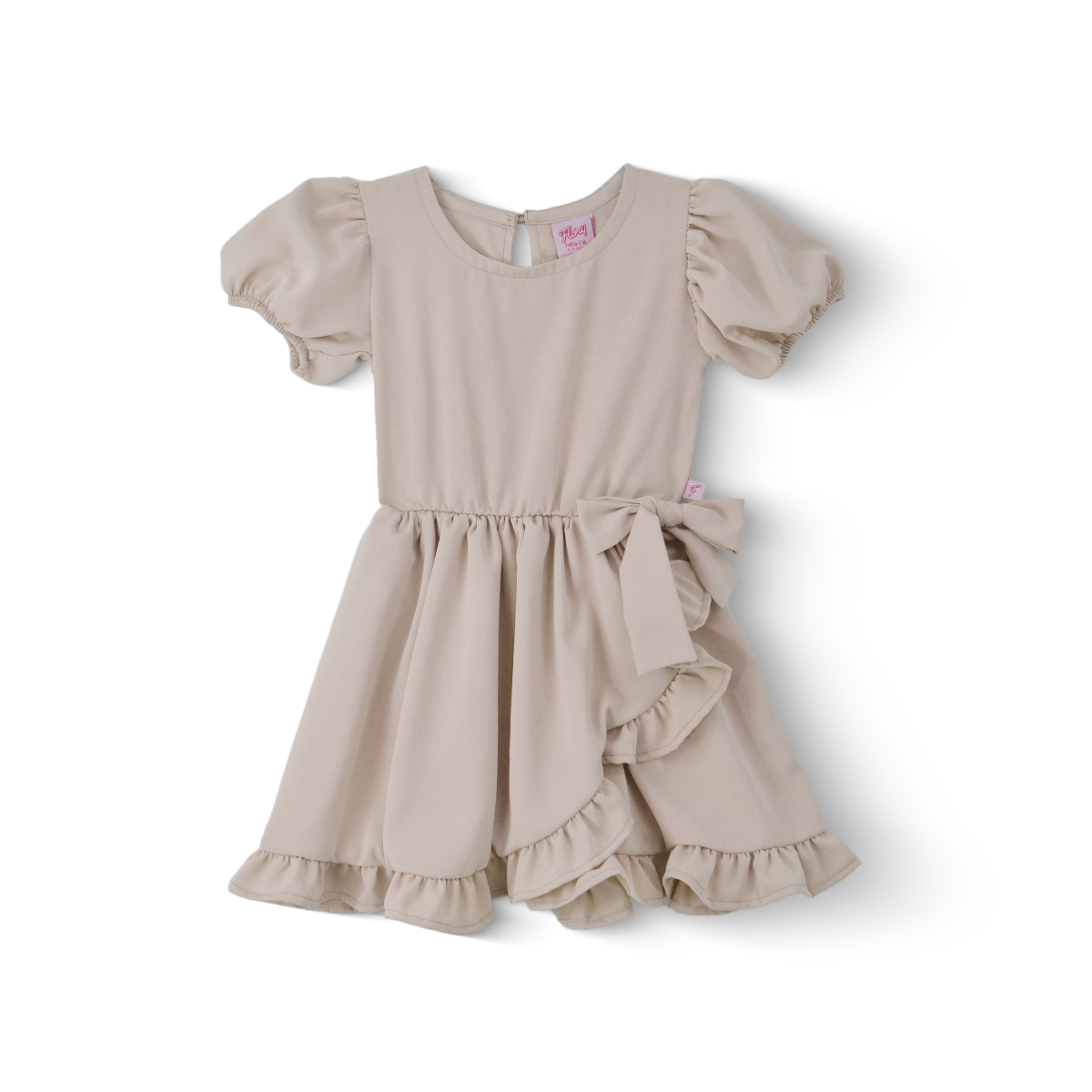 Vestido cruzado con moño Niña FLORY VENI0149