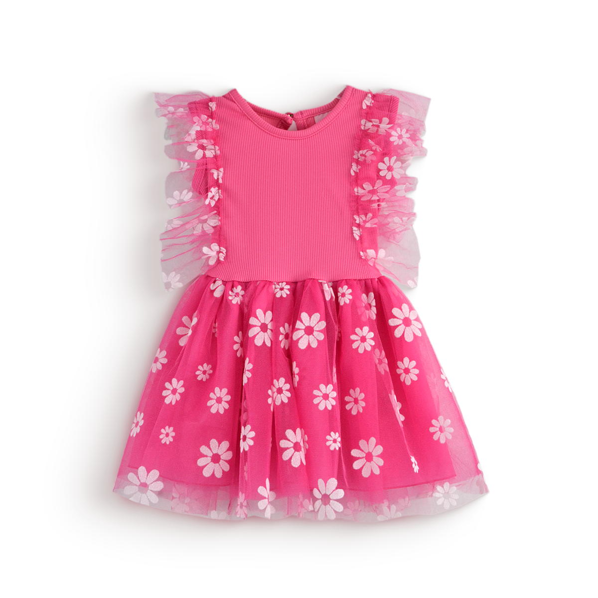 Vestido de tul flores •  VANIA 1 • tallas 1-2-3 • VEBB0142B