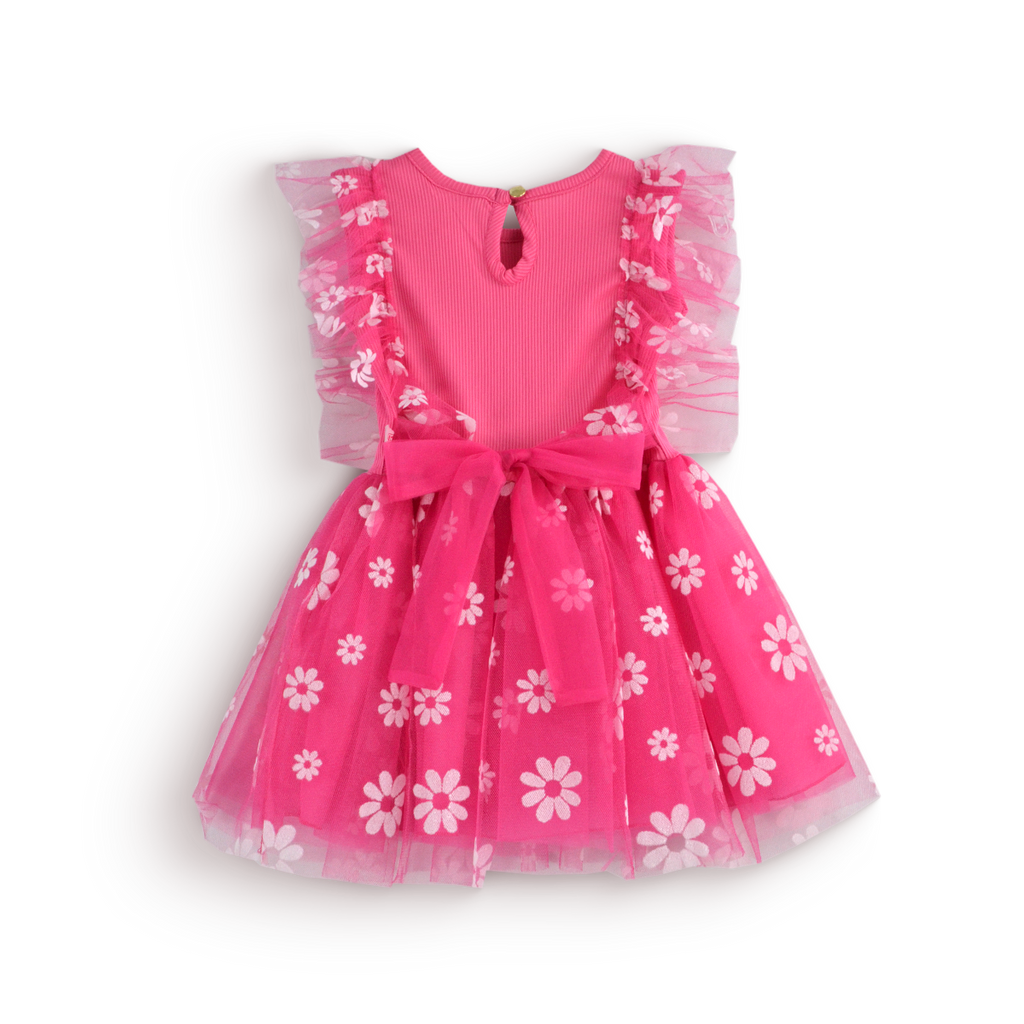 Vestido de tul flores •  VANIA 1 • tallas 1-2-3 • VEBB0142B