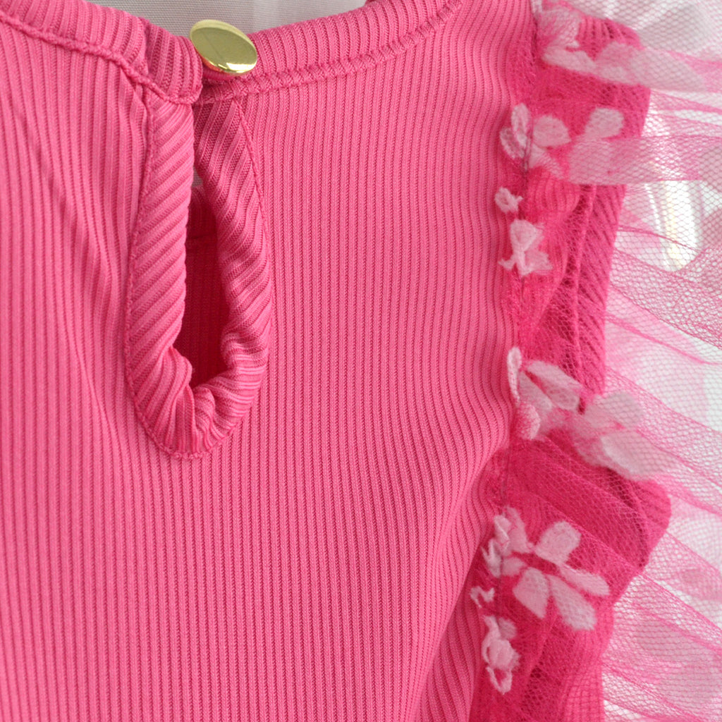 Vestido de tul flores •  VANIA 1 • tallas 1-2-3 • VEBB0142B