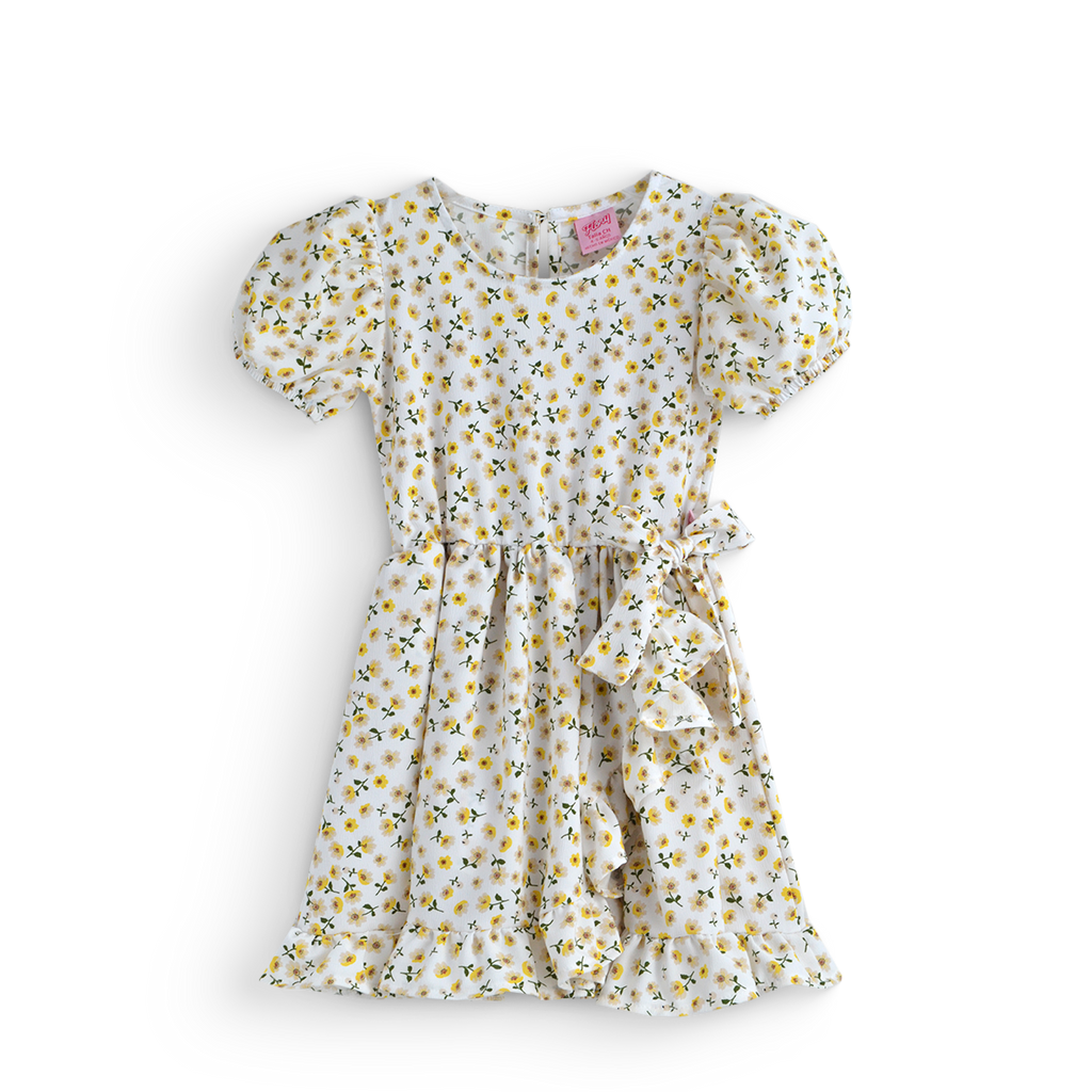 Vestido Floreado con moño • LUCY 7 • tallas ch-m-gr • VENI0217