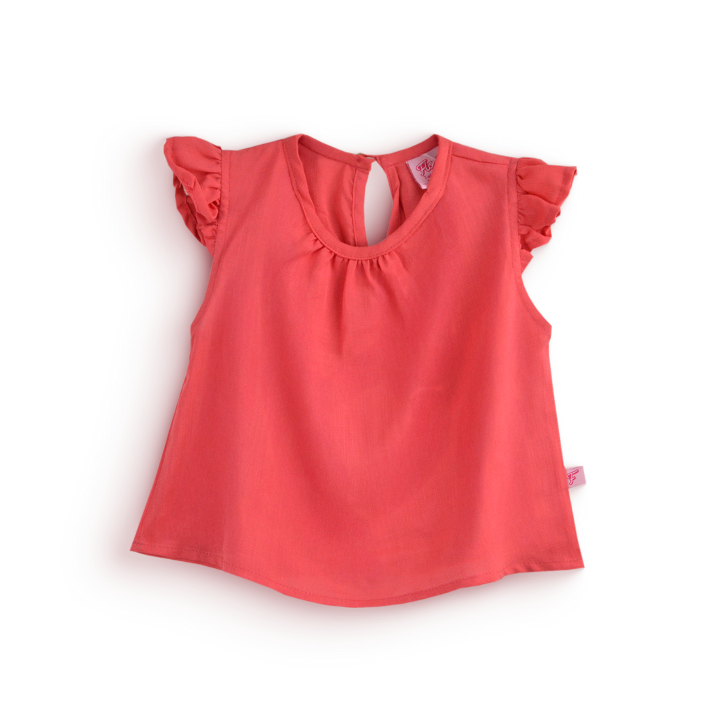 Conjunto de blusa de olanes y pantalón floreado •  ARIANA 12 • tallas ch-m-gr • CONI0044D