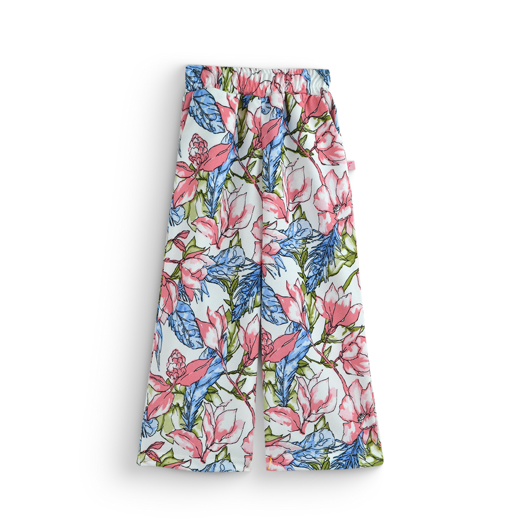 Conjunto de blusa de olanes y pantalón floreado • ARIANA 12 •  tallas ch-m-gr • CONI0044A