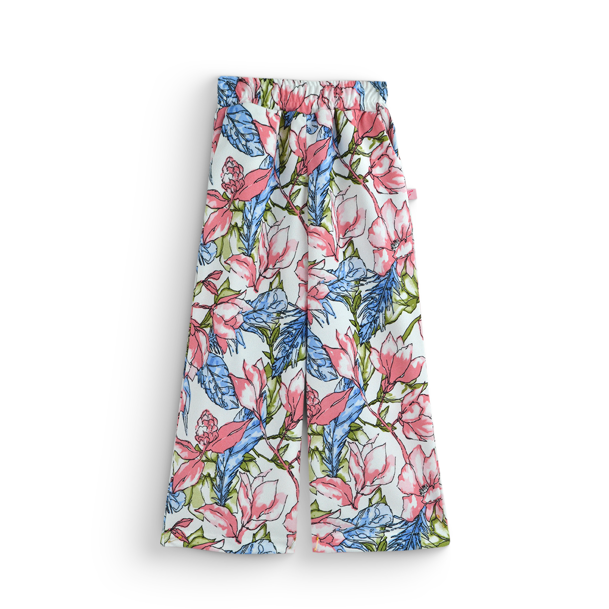 Conjunto de blusa de olanes y pantalón floreado • ARIANA 12 •  tallas ch-m-gr • CONI0044A