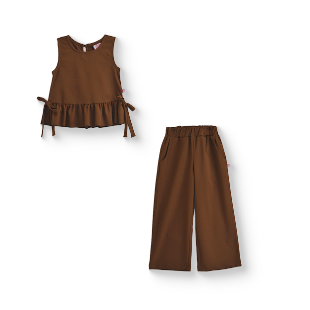 Conjunto de blusa con moños y pantalón Nila FLORY CONI0033 [tallas ch-m-g]