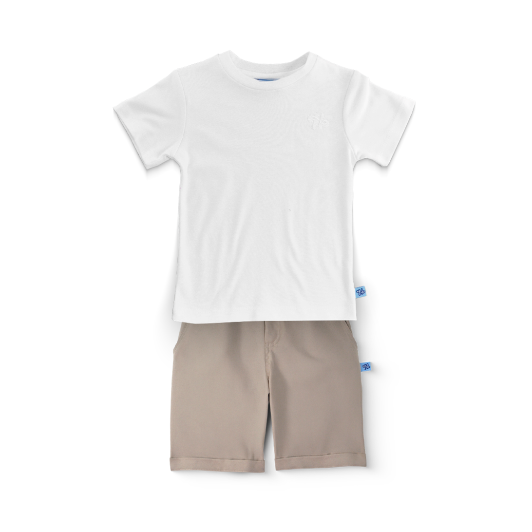 Conjunto de playera básica y bermuda para niño Heri CONN0007