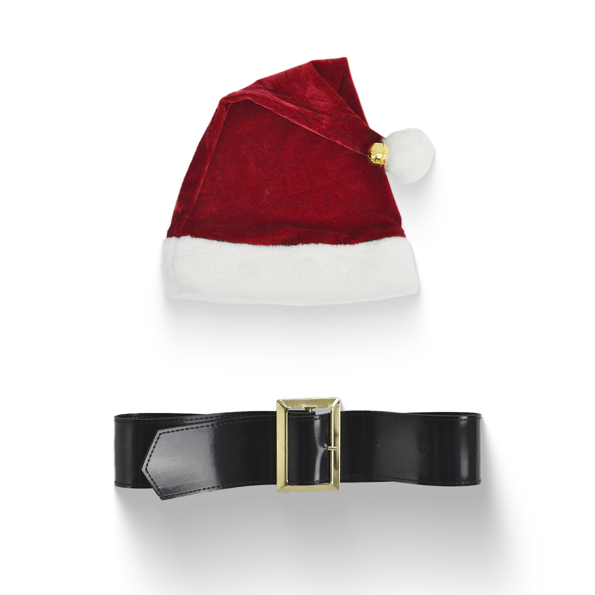 Vestido Santa Claus con cinturón y gorro Bebé Flory VEBB0124