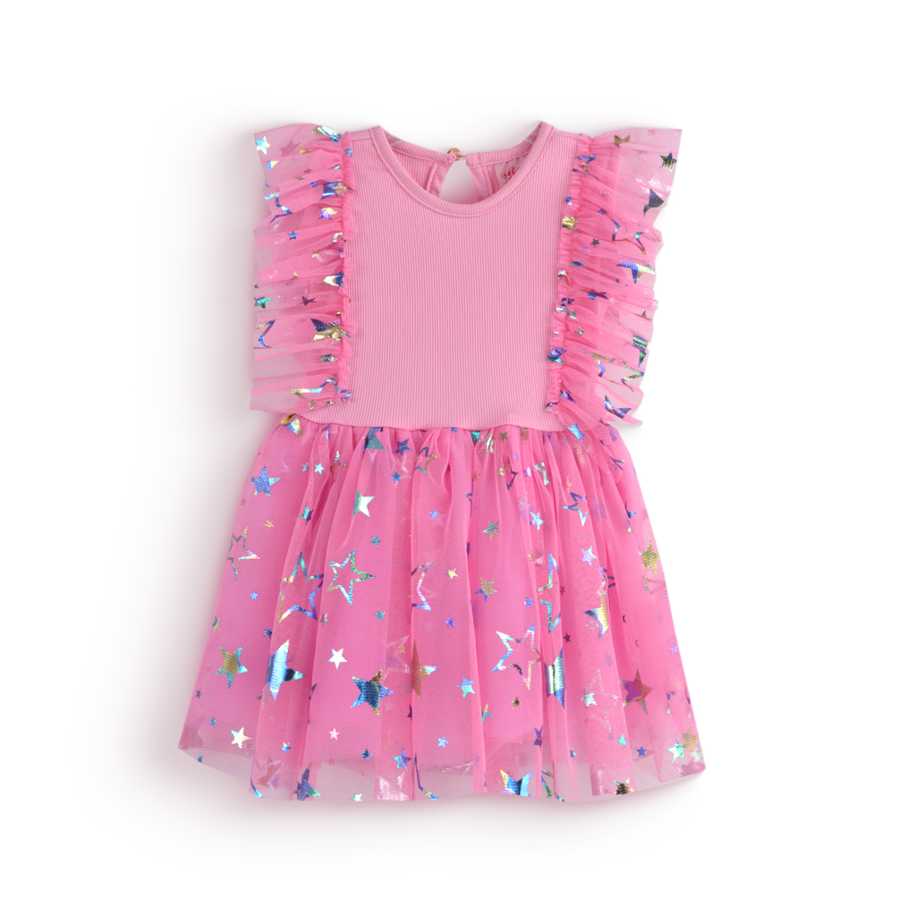 Vestido de tul estrellas • VANIA 1 •  tallas 1-2-3 • VEBB0142C
