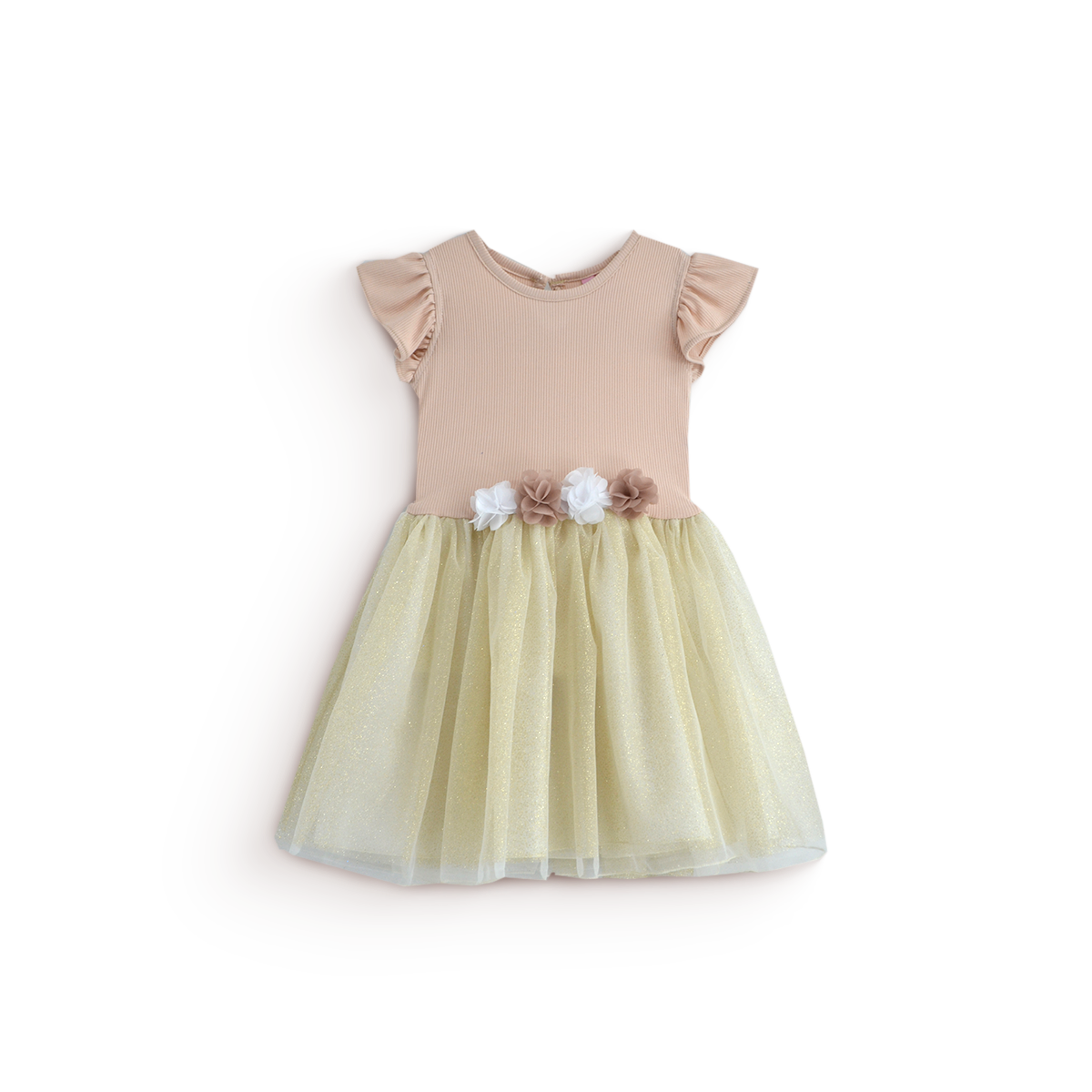 Vestido rib con manga mariposa • 1 a 3 años • Natali 16