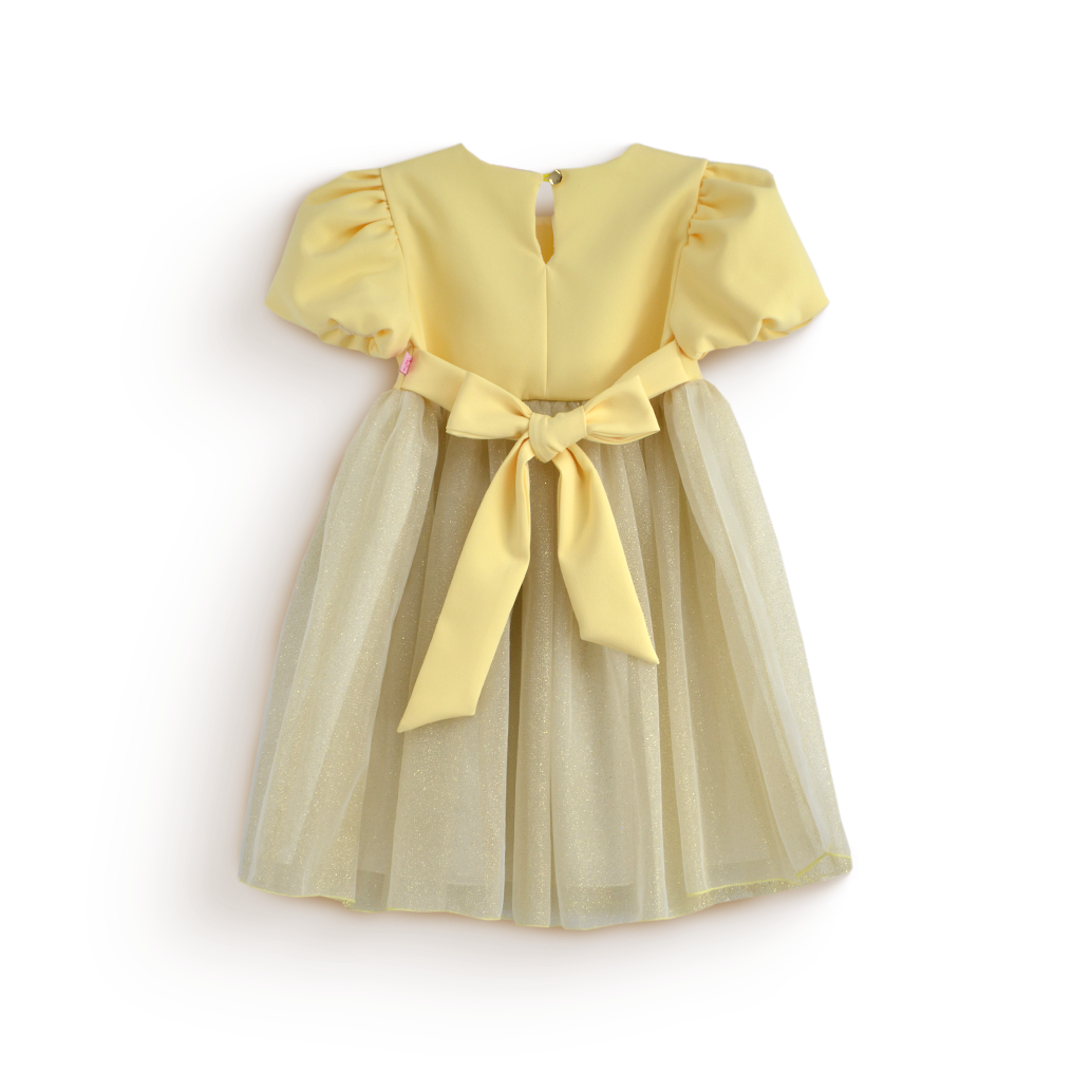 Vestido manga abullonada con flor de satín • 1 a 3 años • Barbie 9