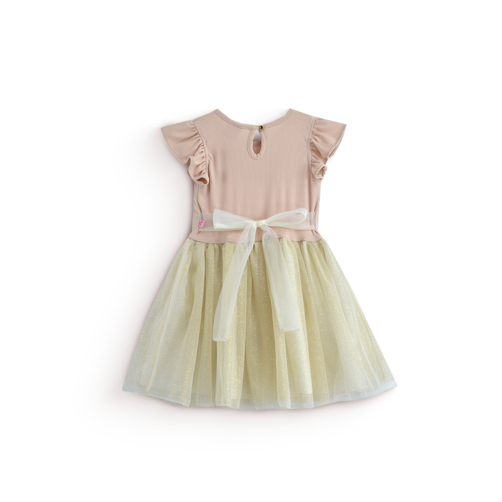 Vestido rib con manga mariposa • 1 a 3 años • Natali 16