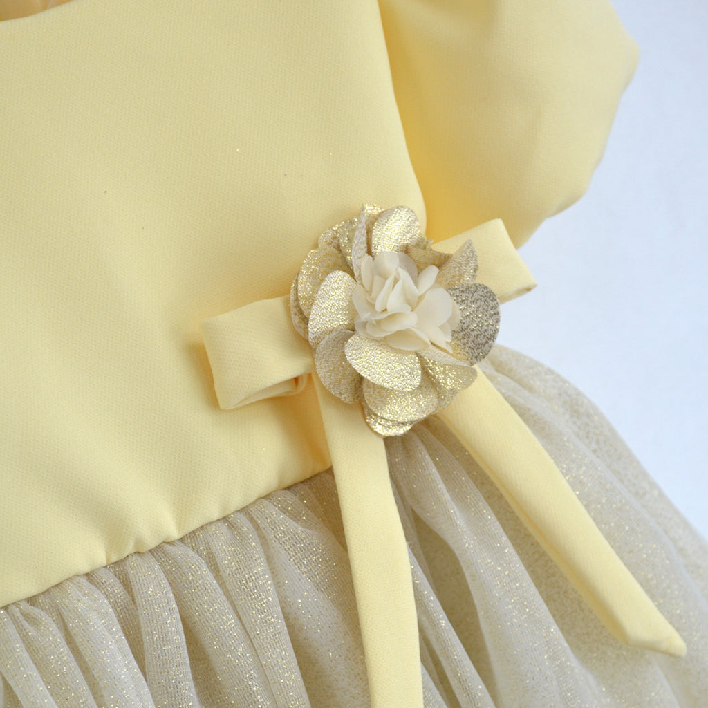 Vestido manga abullonada con flor de satín • 1 a 3 años • Barbie 9