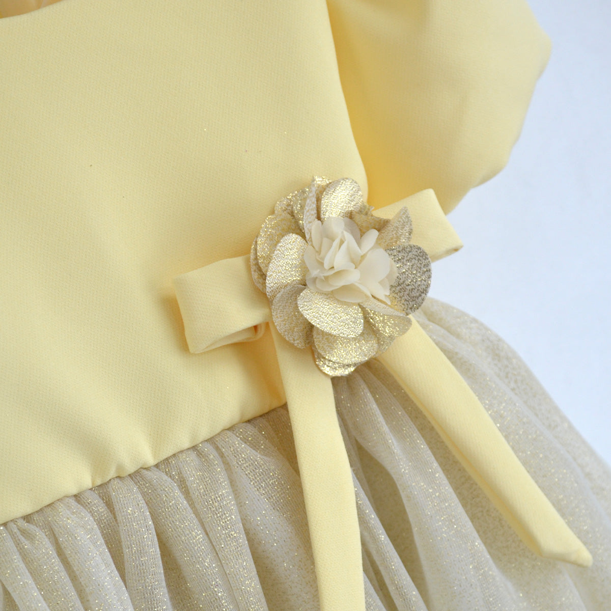 Vestido manga abullonada con flor de satín • 1 a 3 años • Barbie 9