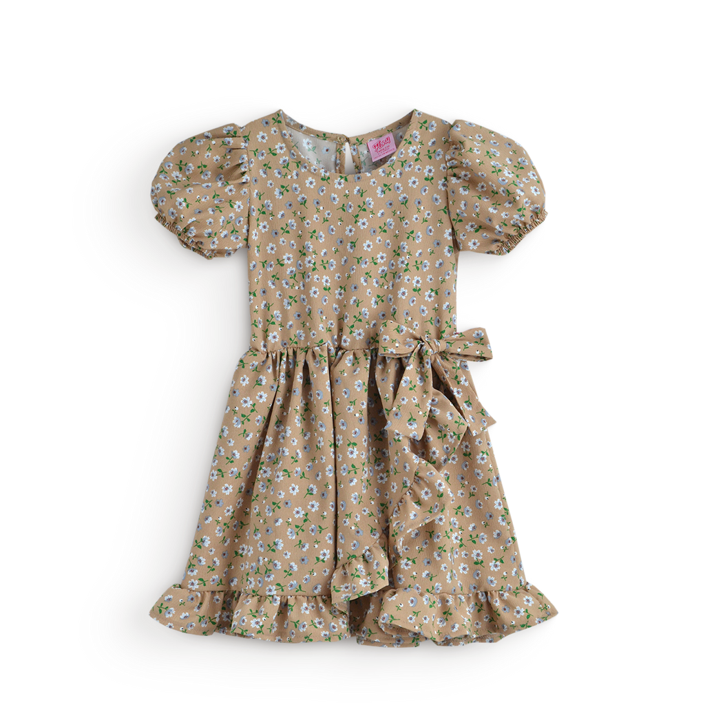 Vestido Floreado con moño • LUCY 7 • tallas ch-m-gr • VENI0217