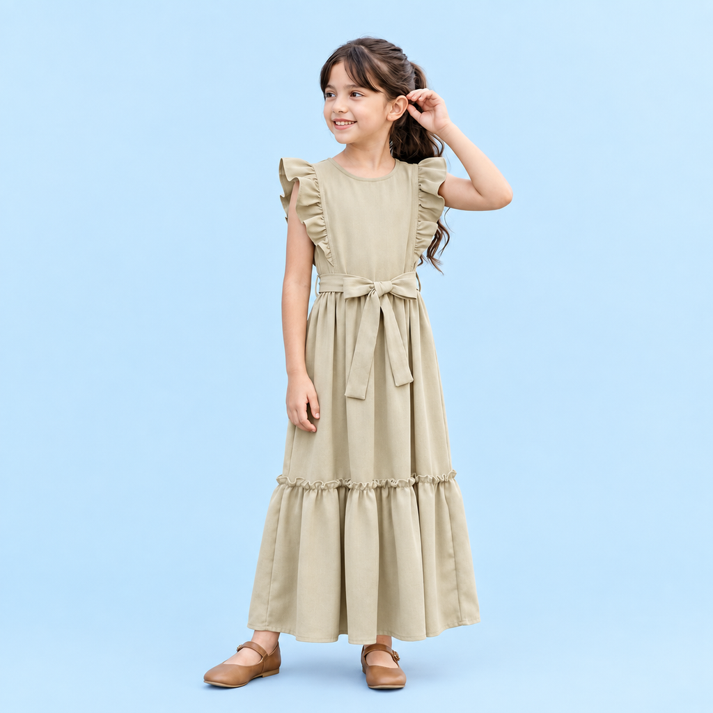 Vestido largo con moño • 4 a 12 años • Ariana 9
