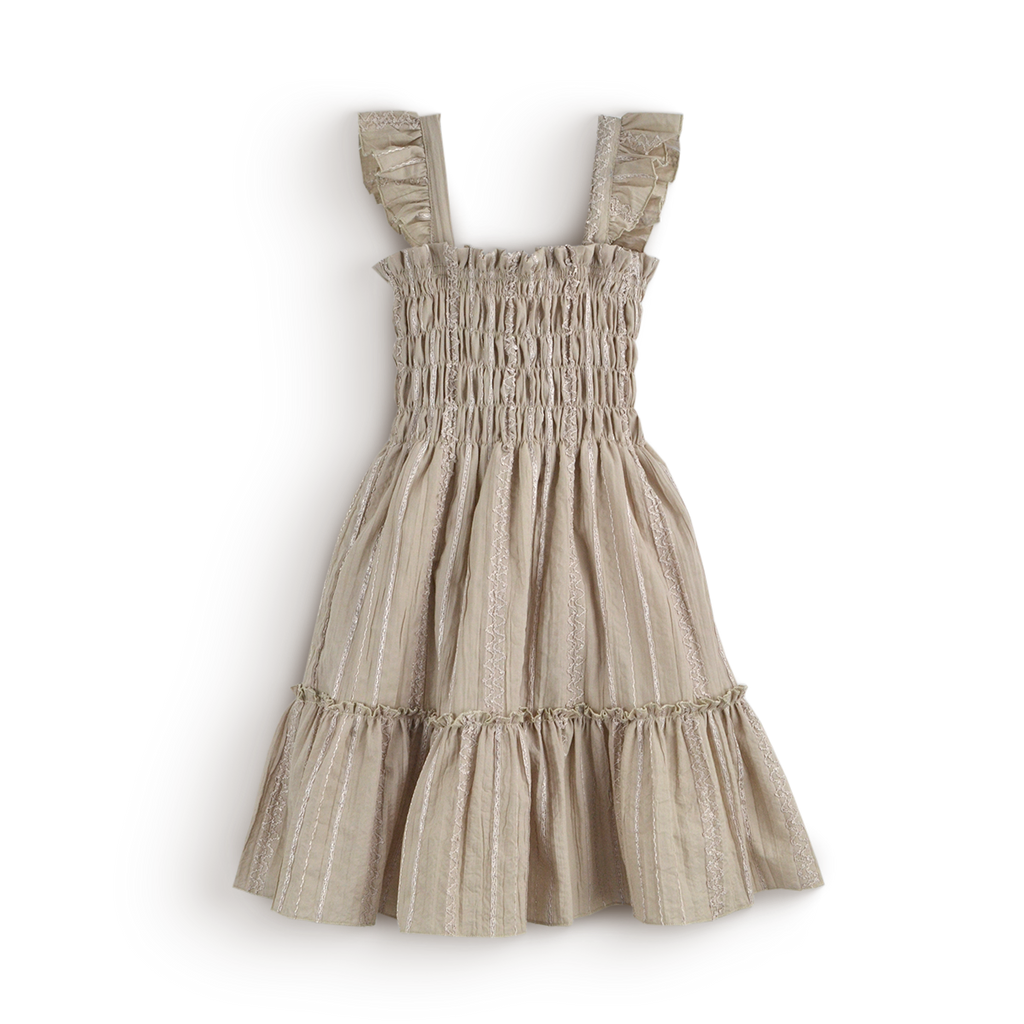 Vestido de tirantes con olanes •  PATY 1 •  tallas ch-m-gr • VENI0214D