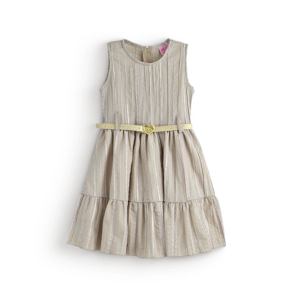 Vestido de textura bordada con cinturón •  PATY 2  •  tallas ch-m-gr • VENI0215D