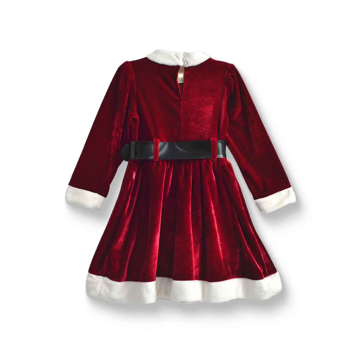 Vestido Santa Claus con cinturón y gorro Bebé Flory VEBB0124