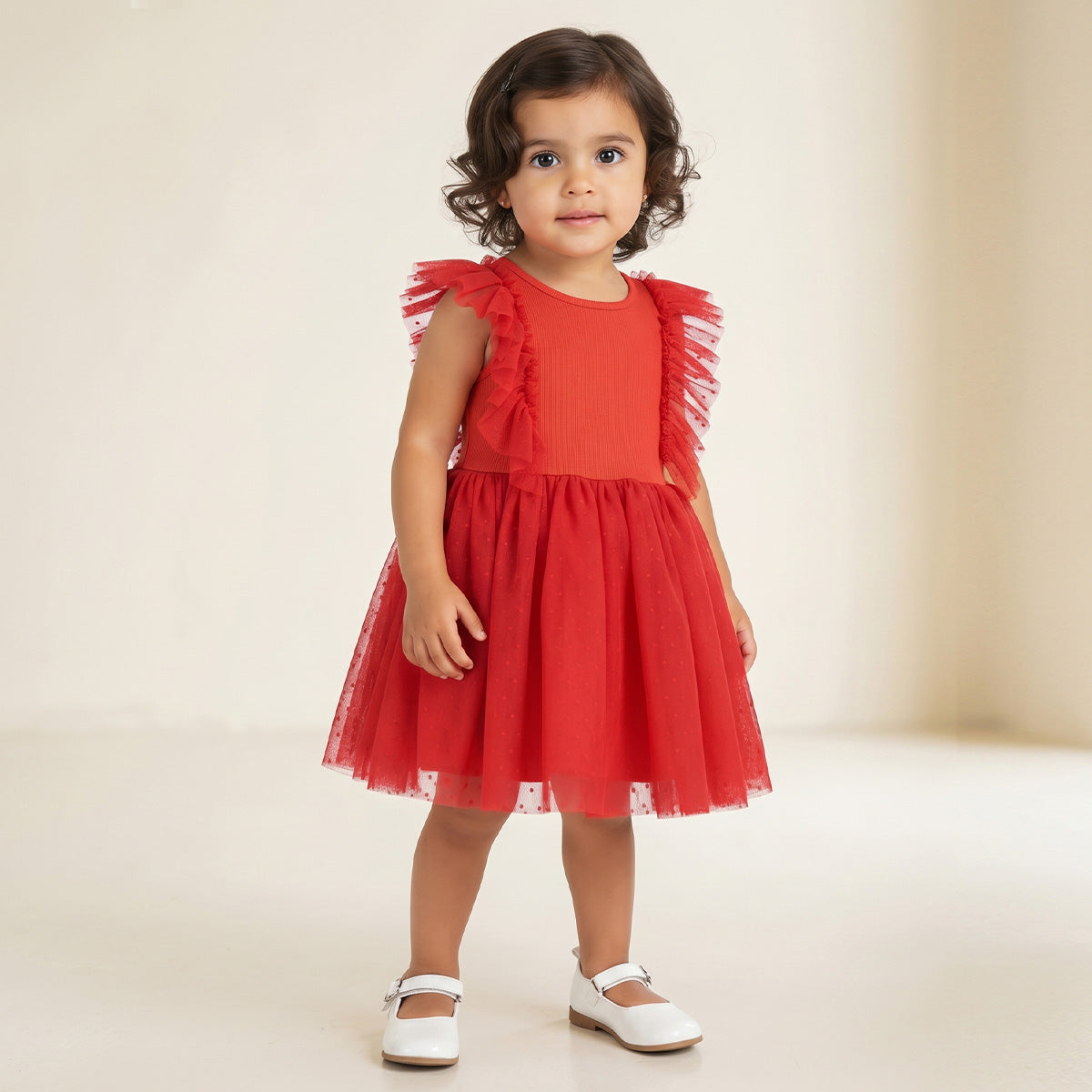 Vestido de tul bolitas • 1 a 3 años • Vania 1 D