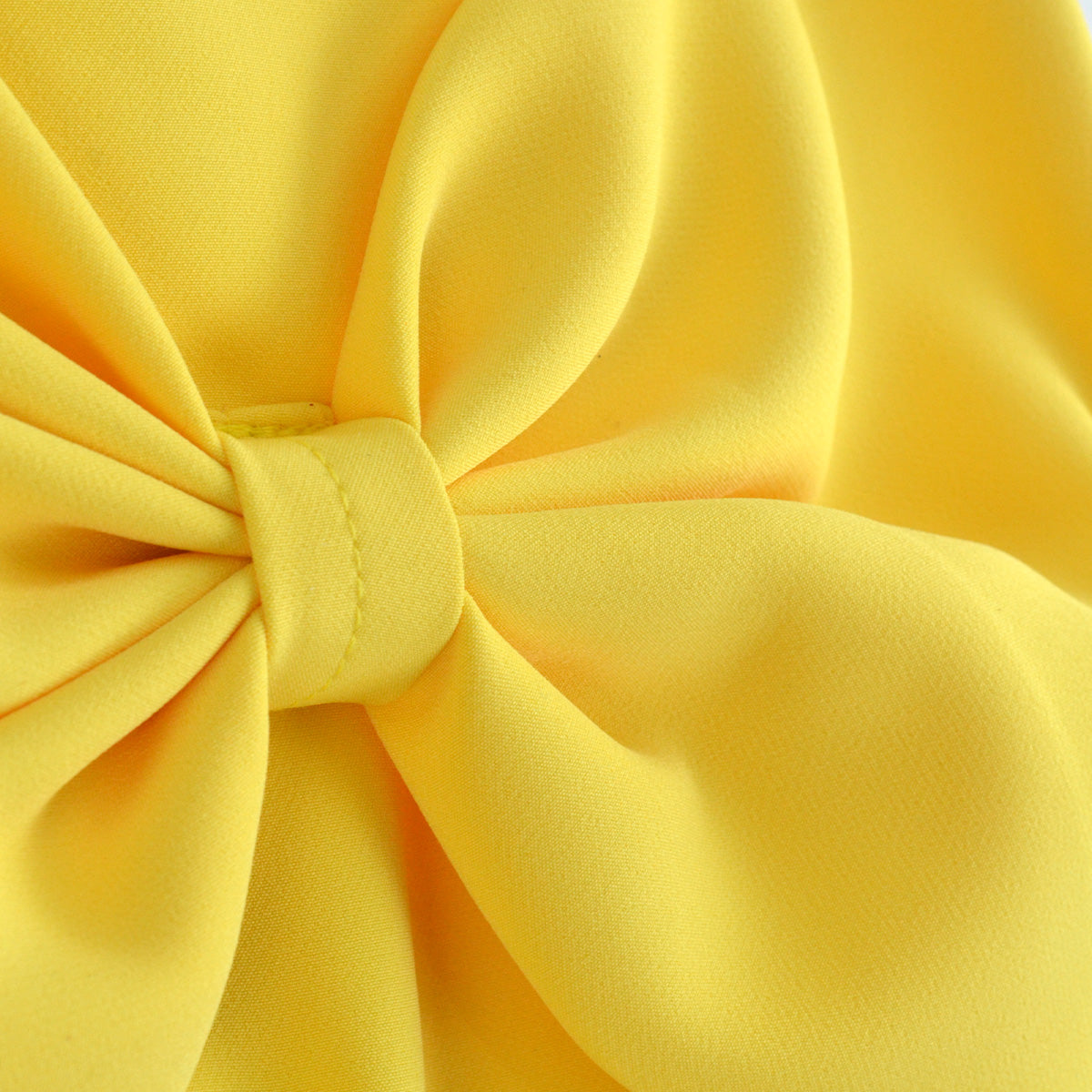 Vestido infantil elegante con falda circular y moño | VENI0152 | tallas ch-m-gr