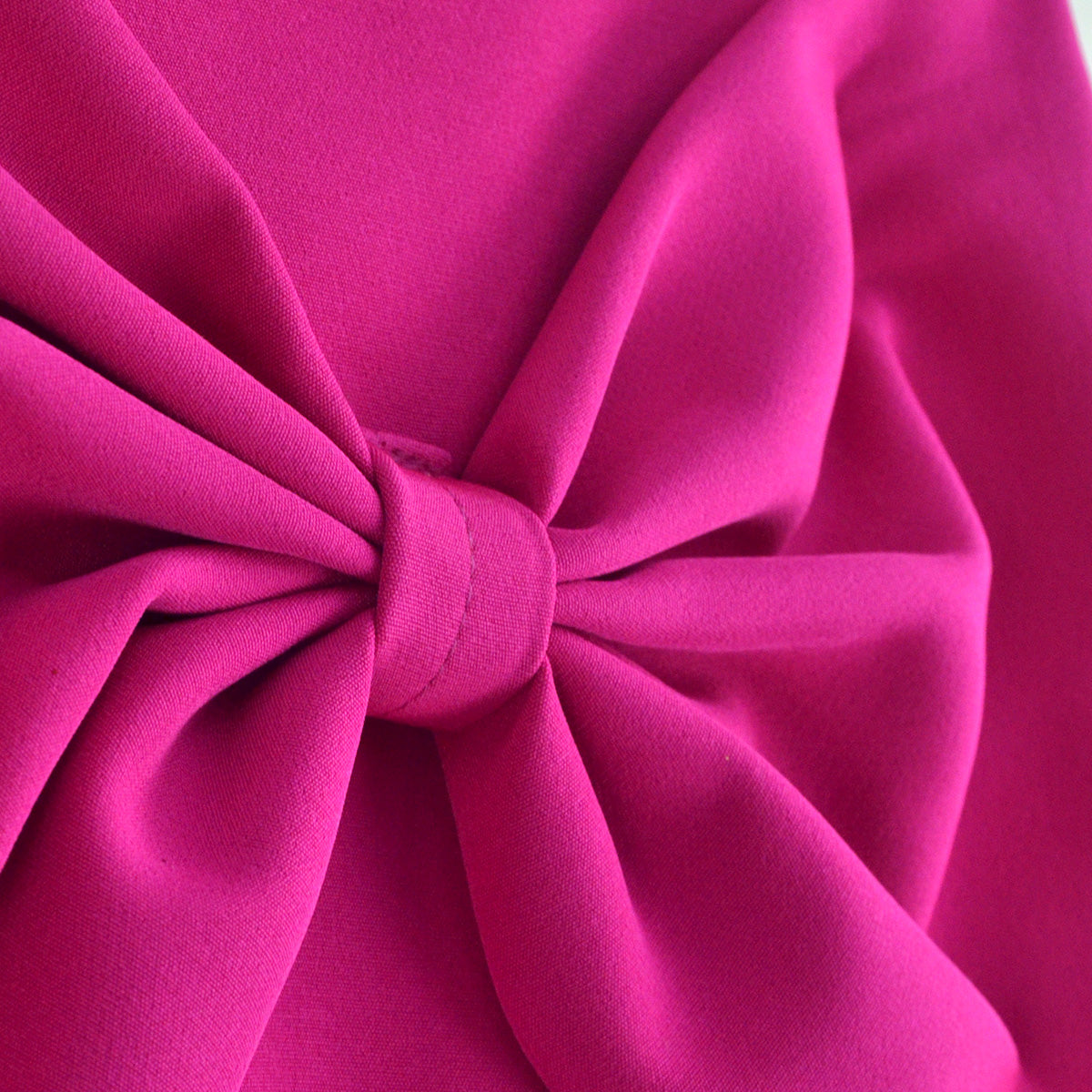 Vestido infantil elegante con falda circular y moño | VENI0152 | tallas ch-m-gr