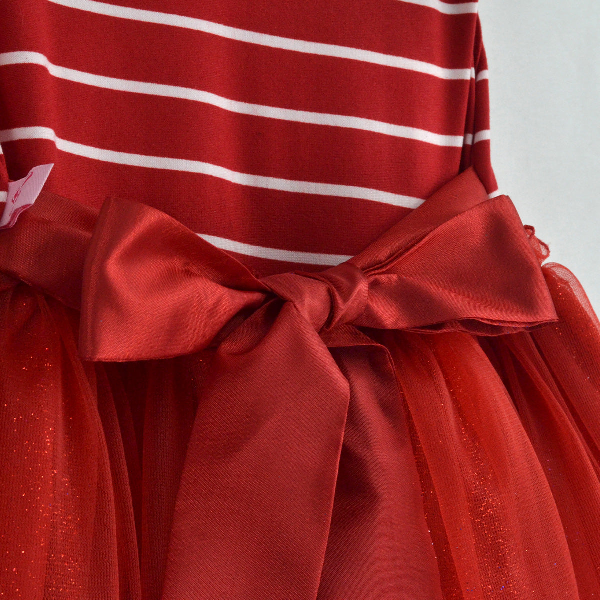 Vestido rayado con tul • NATALI 20 •   tallas ch-m-gr • VENI0206B
