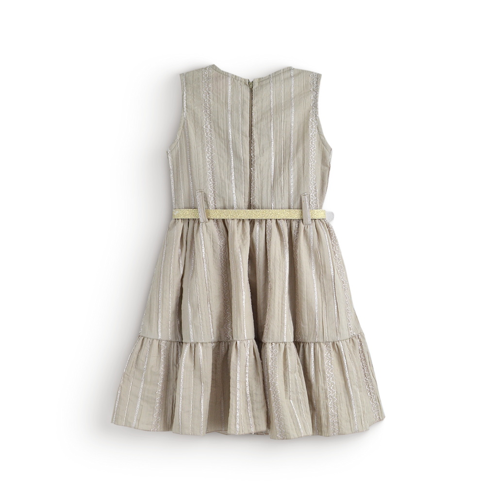 Vestido de textura bordada con cinturón •  PATY 2  •  tallas ch-m-gr • VENI0215D