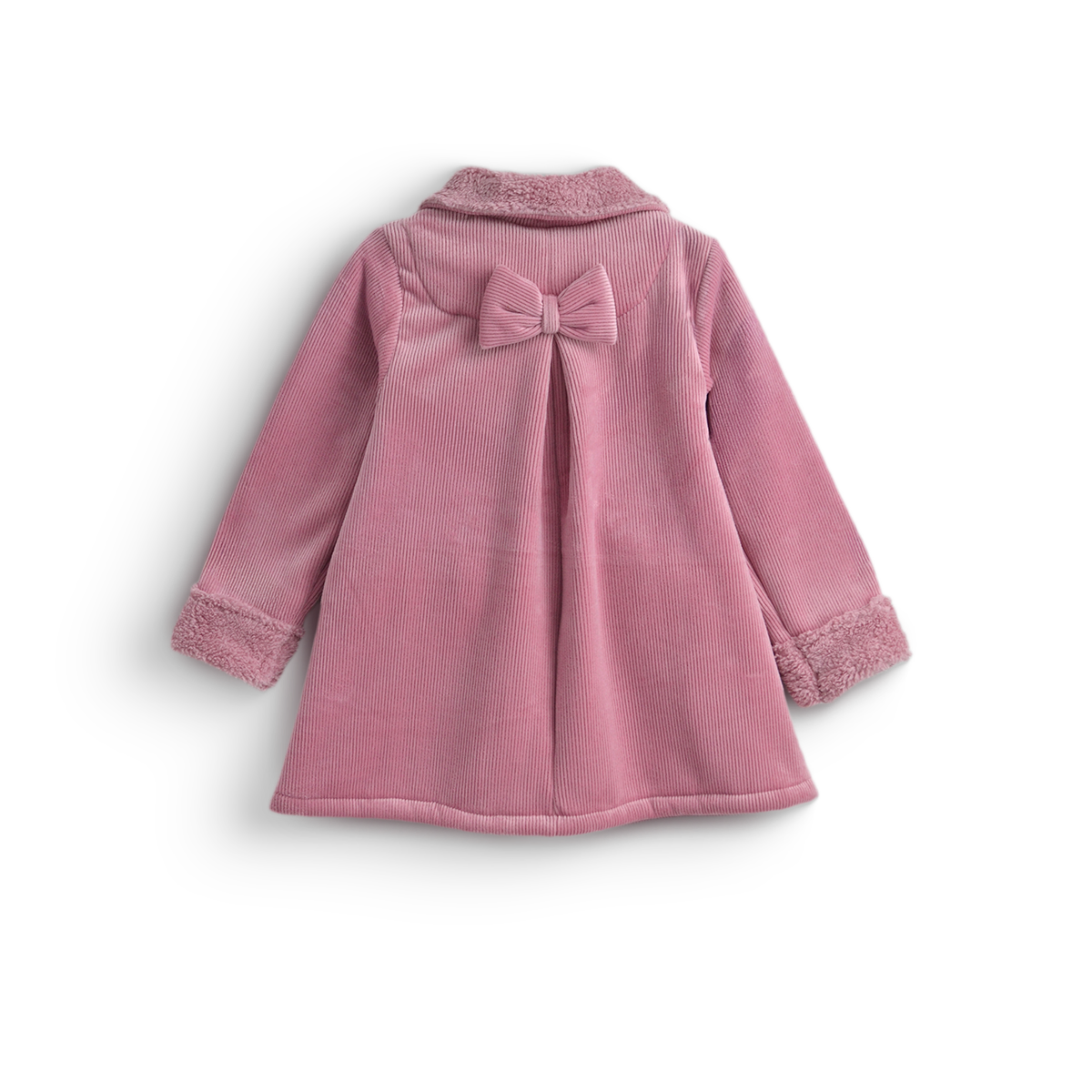 Abrigo afelpado con borrega a rayas Niña Flory ABNI0013