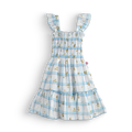 Vestido de tirantes con olanes a cuadros • 4 a 12 años • Paty 1 E