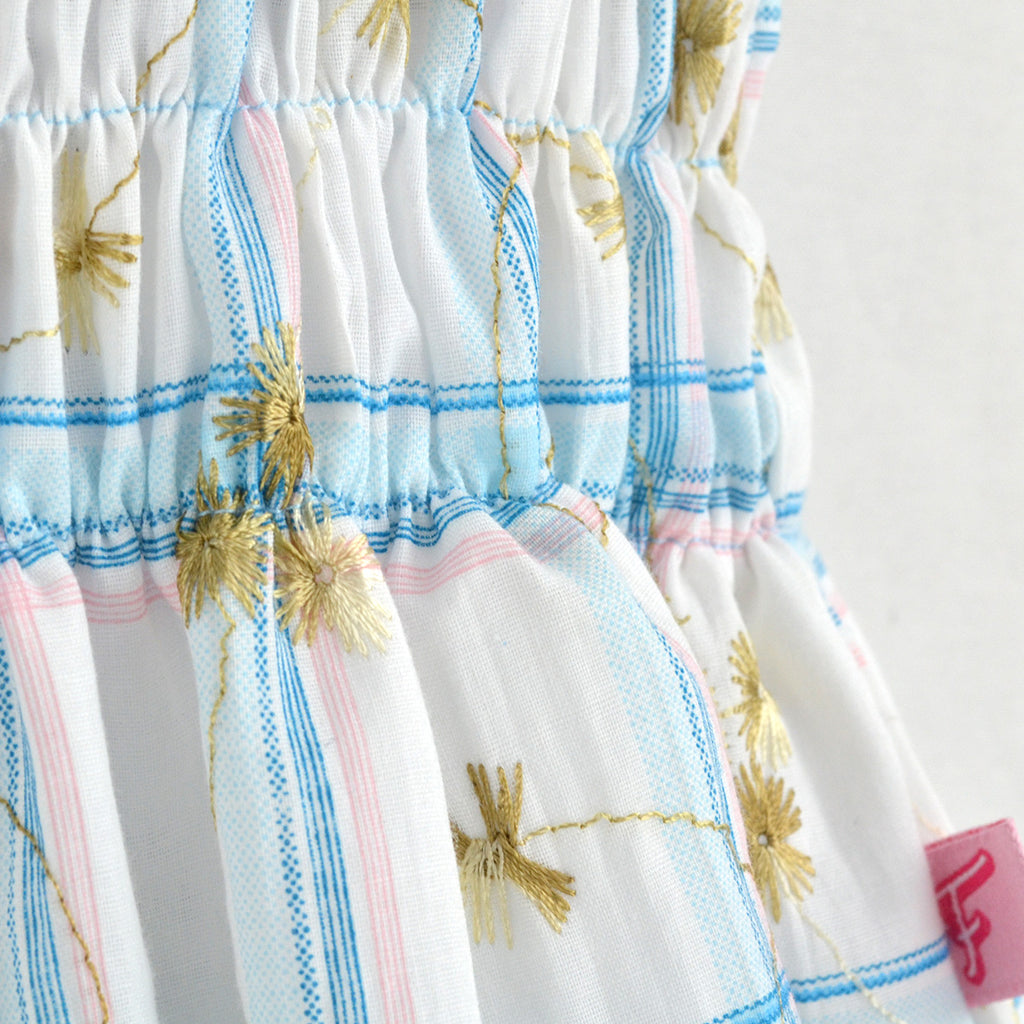 Vestido de tirantes con olanes a cuadros •  PATY 1 •  tallas ch-m-gr • VENI0214E