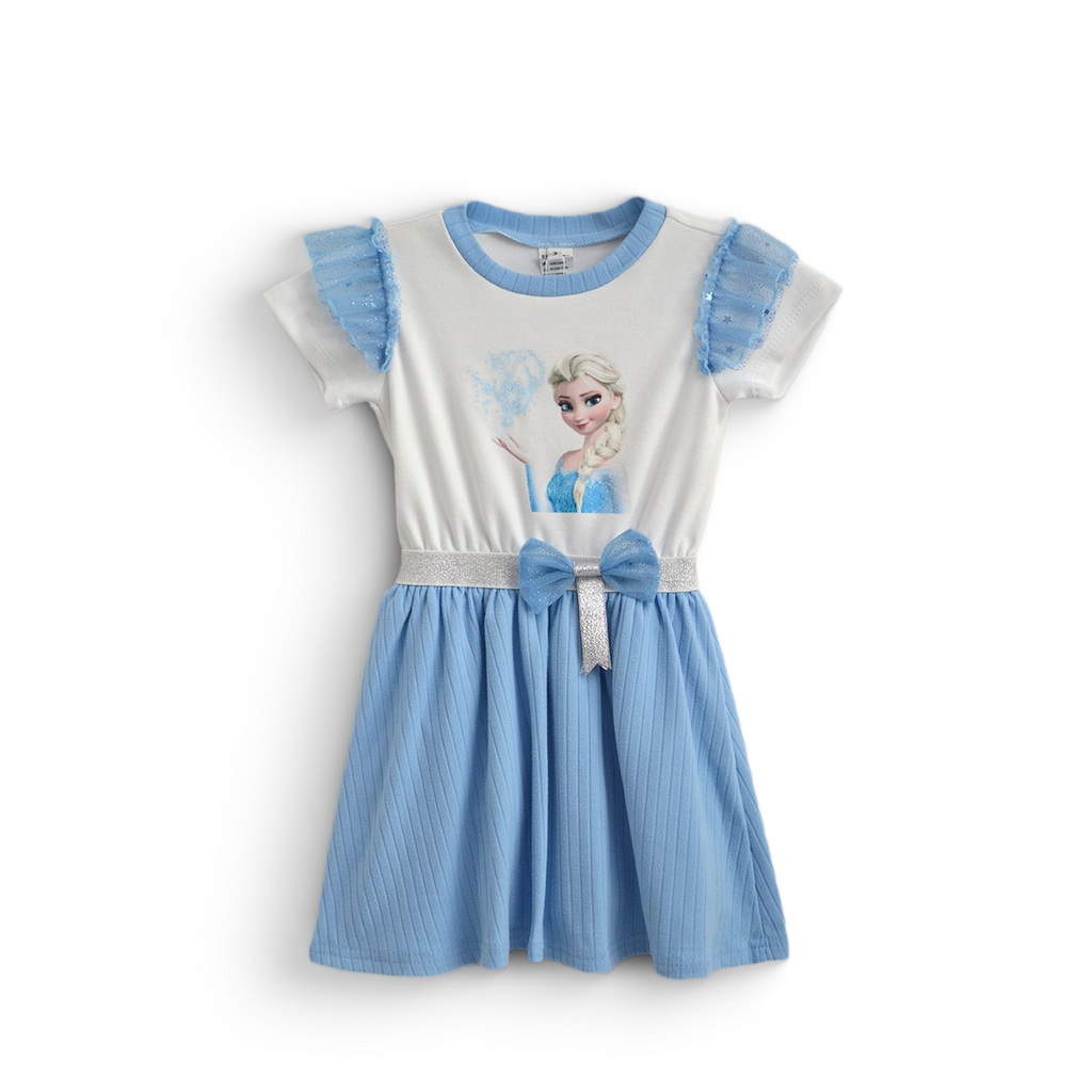 Vestido casual con personaje de Princesa de Hielo • NANI 8 • tallas 1-2-3 • VEBB0132P04