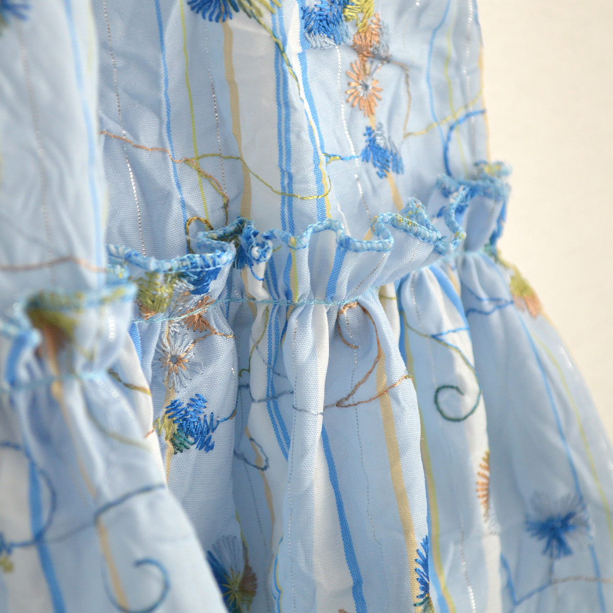 Vestido flores con olanes en hombros • PATY 1 • tallas 1-2-3 • VEBB0153F