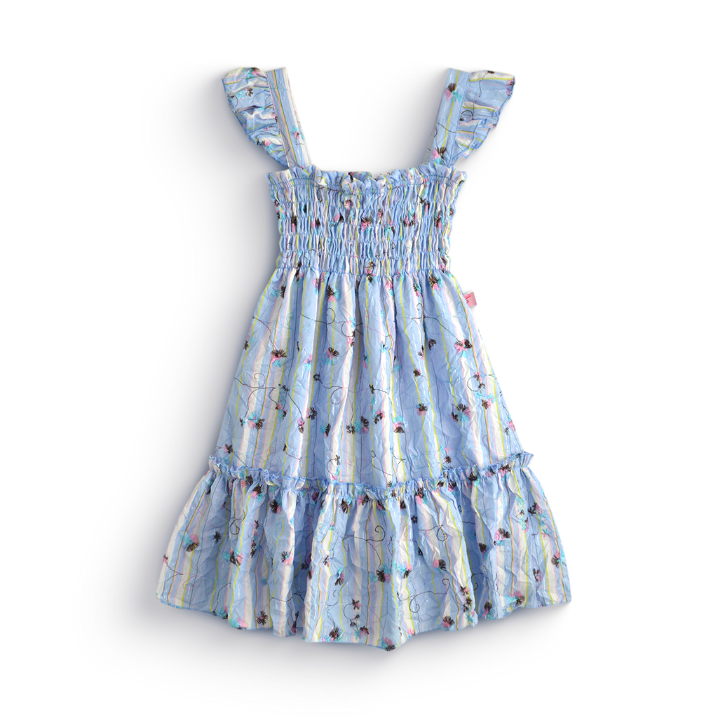 Vestido flores con olanes en hombros • 1 a 3 años • Paty 1 F