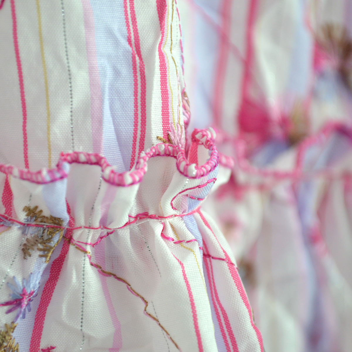 Vestido flores con olanes en hombros • PATY 1 • tallas 1-2-3 • VEBB0153F