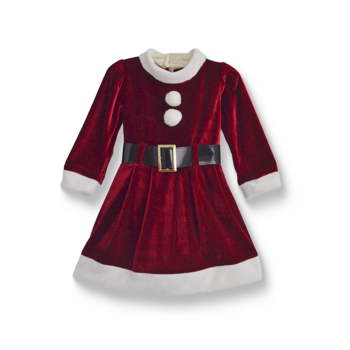 Vestido Santa Claus con cinturón y gorro Bebé Flory VEBB0124