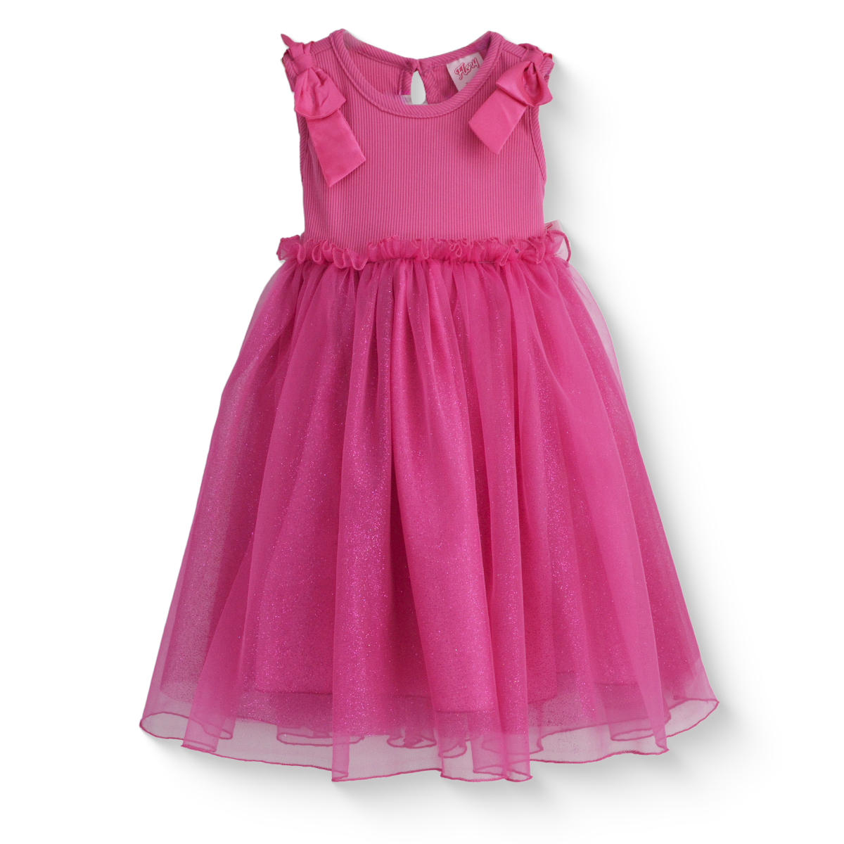 Vestido de fiesta con falda de tul glitter | VEBB0141 | tallas 1-2-3