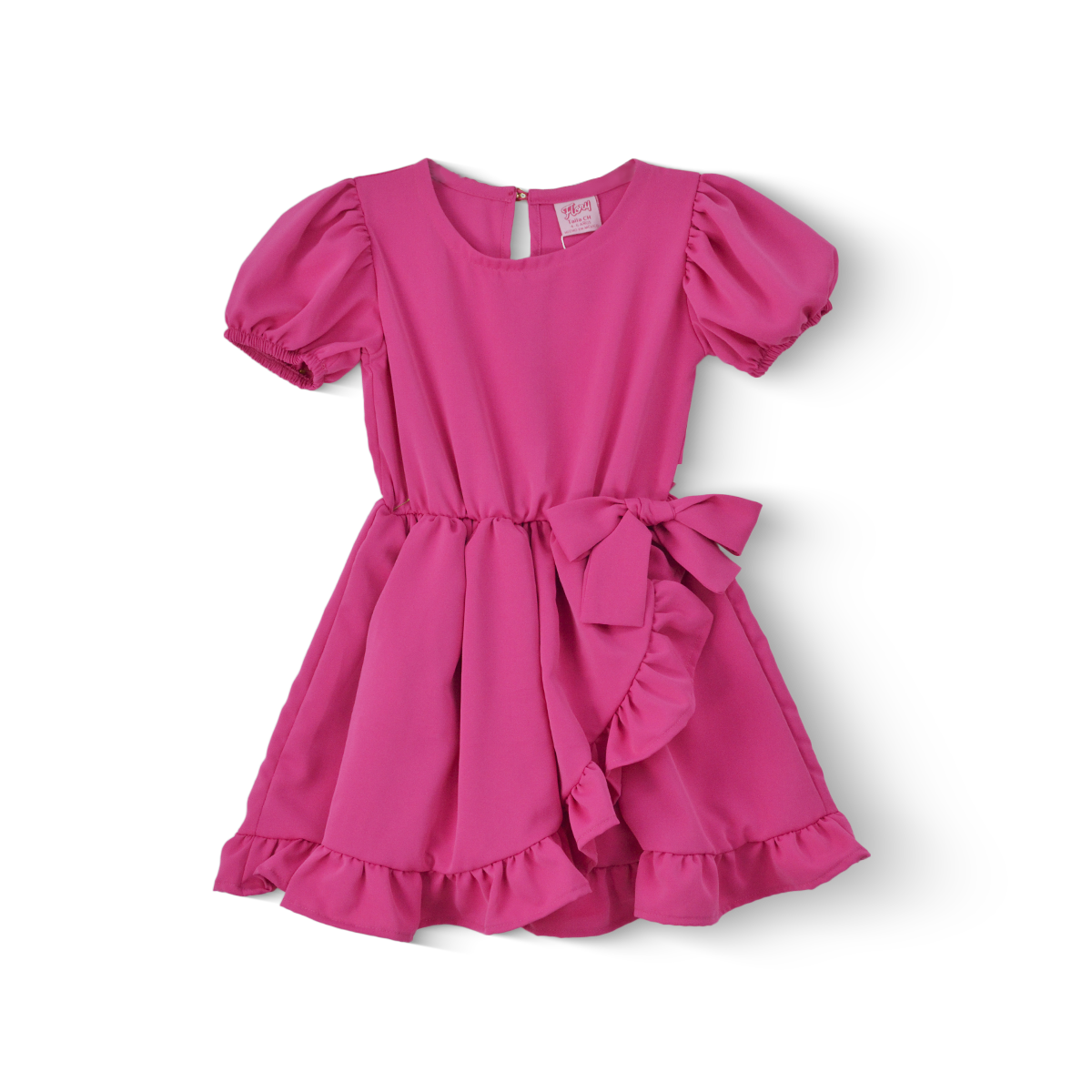 Vestido cruzado con moño Niña FLORY VENI0149