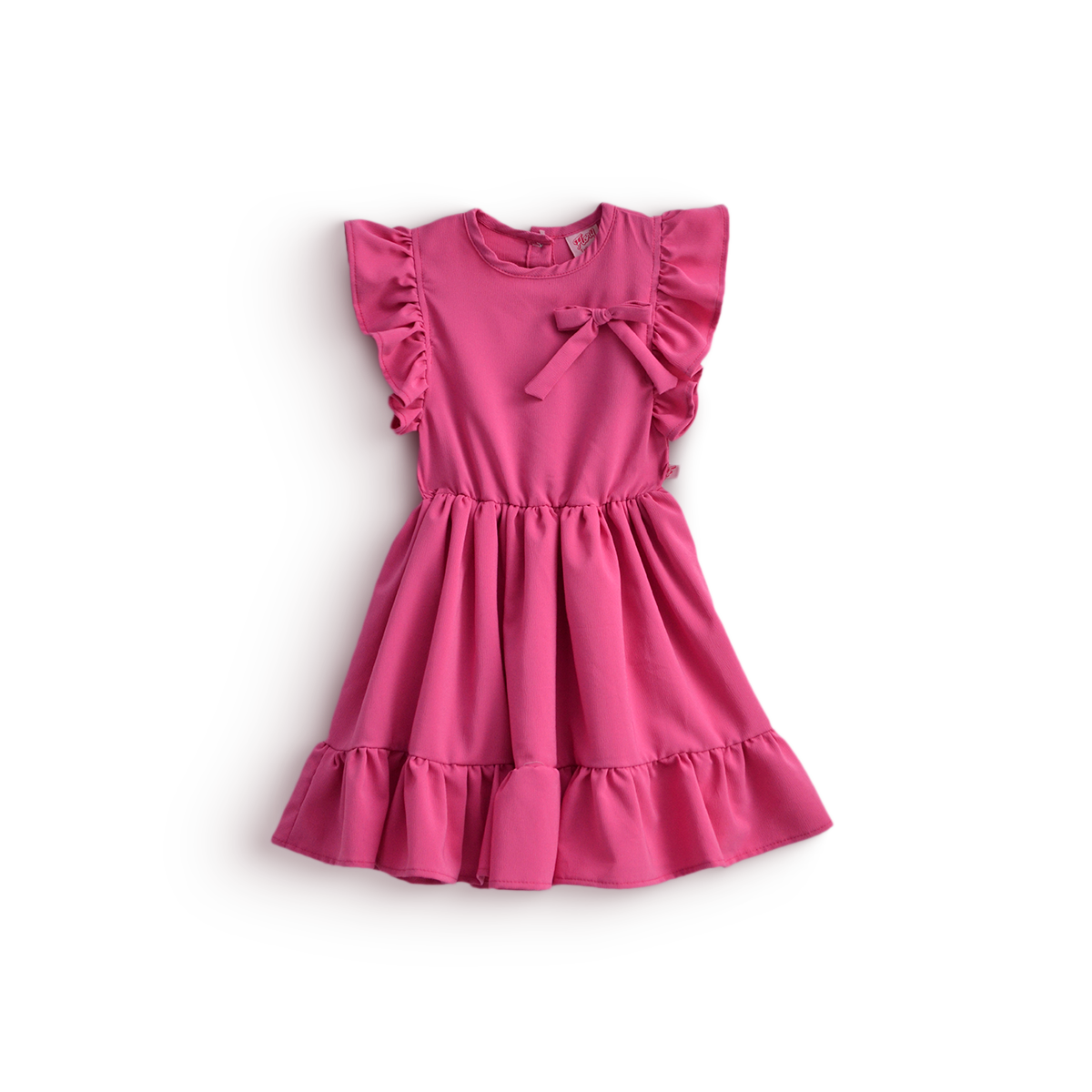 Vestido con moño y olanes para Niña Flory VENI0185