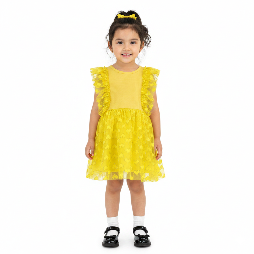 Vestido de tul corazones • VANIA 1 •  tallas 1-2-3 • VEBB0142A