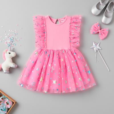 Vestido de tul estrellas • VANIA 1 •  tallas 1-2-3 • VEBB0142C