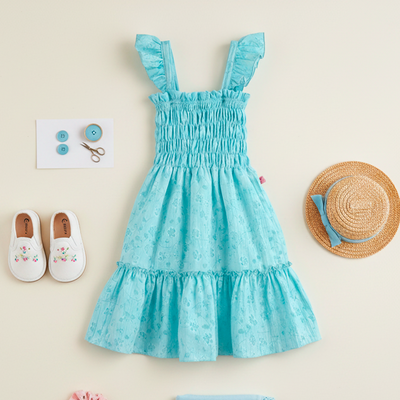 Vestido de tirantes con olanes •  PATY 1 •  tallas ch-m-gr • VENI0214C