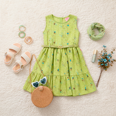 Vestido floreado con cinturón •  PATY 2 • tallas ch-m-gr • VENI0215B